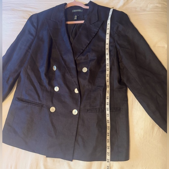 Ralph Lauren old money linen luxury double breasted preppy blazer academia 14W - Picture 7 of 11